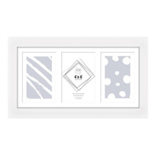 White Photo Frame 3 Aperture -