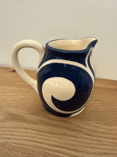 Blue white small vintage jug - white,