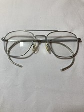 AMERICAN OPTICAL USA MATTE SILVER CABLE-WRAPS PILOT AVIATOR FRAMES 6 1/2
