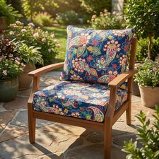 Outdoor cushion set - cushion, rattan