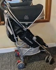 Maclaren Quest Black Stroller Buggy With Rain Hood