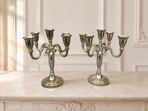 Pair candelabras vintage - pair,