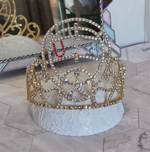 Vintage large rhinestone metal - large,
