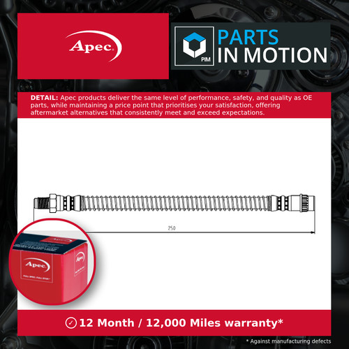 Brake hose fits vauxhall - fits,