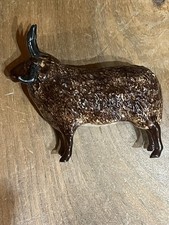 Shebeg Pottery Isle Of Man Loaghton Sheep Ram Signed Sandra 4 Inches Tall A/F