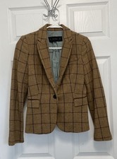 Zara Tan Windowpane Lambswool