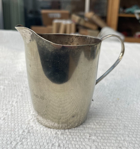 Small silver plated creamer - silver, /