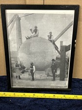 Antique Print Building Globe