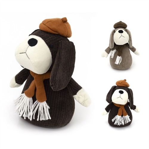 Corduroy beagle dog doorstop - beagle,