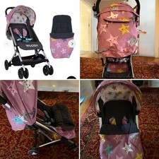 Cosatto Whoosh Happy Stars Pink Stroller +Matching Footmuff, Rain Cover  & bell!