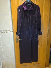 Mila Paoli Women's Maxi Coat Size 10 Purple Shimmer to The Whole Body