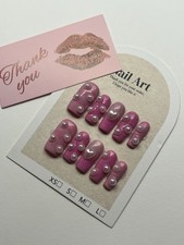Reusable Pink Press On Nails
