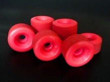 98A Urethane Quad Roller Skate Wheels Full Set (8) 58 x 32 mm Red / Pink