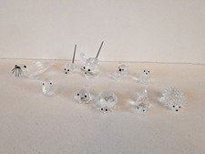Swarovski Vintage Crystal animals x10: seal, mouse, koala, rat, duck, bird, etc