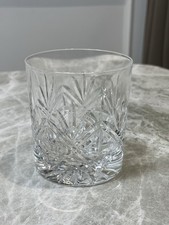 Cut crystal whisky tumbler - whisky,
