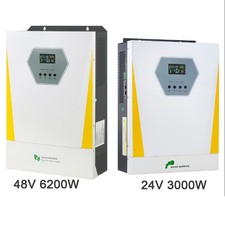 6.2KW 48V 3KW 24V Hybrid Solar Off Grid Inverter MPPT Controller Pure Sine Wave