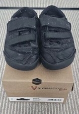 Vivobarefoot Reno Black Leather Hide Shoes Size EU31 UK12.5 PLS READ 