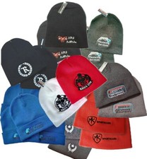 2 x Personalised Custom Beanie Hat, text plus logos and other workwear available