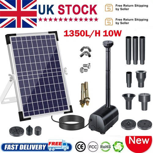 Solar panel powered water - powered, pump