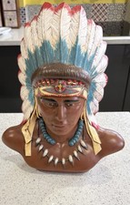 Native American Indian Ceramic Bust By Vivienne Arts