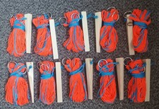 10 orange rabbit purse nets with wooden pegs (extra wide extra long) ferreting