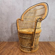Large Vintage Boho Wicker