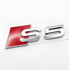 Silver Chrome S5 Letters Rear Boot Trunk Badge Emblem For Audi S line