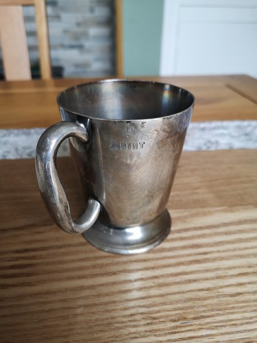 Silver plated half pint - silver,