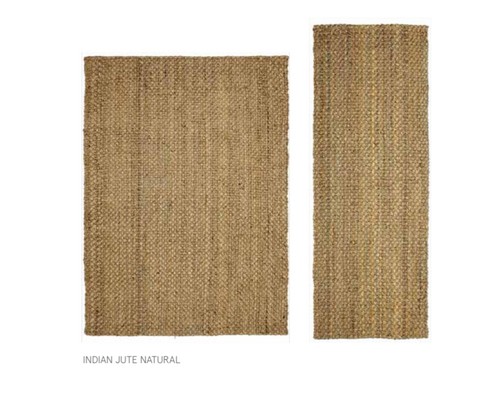 Indian jute natural woven - jute, rug