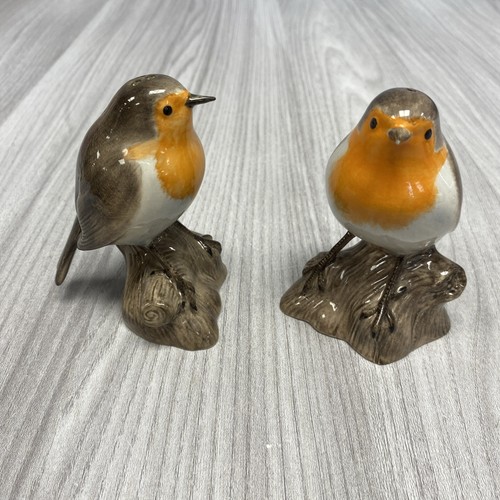 Winter robins fine - robins, ceramic
