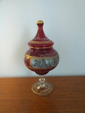 VINTAGE RED MURANO LIDDED