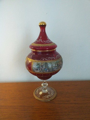Vintage red empoli lidded - vintage,