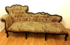 BESPOKE STUNNING VERY RARE LEOPARD PRINT VINTAGE CHAISE LOUNGE