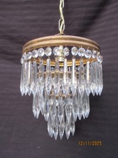Vintage antique pretty  icicle waterfall chandelier