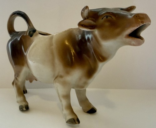 Vintage ceramic cow creamer - vintage,
