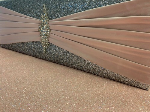 Silver glitter window pelmet - glitter,