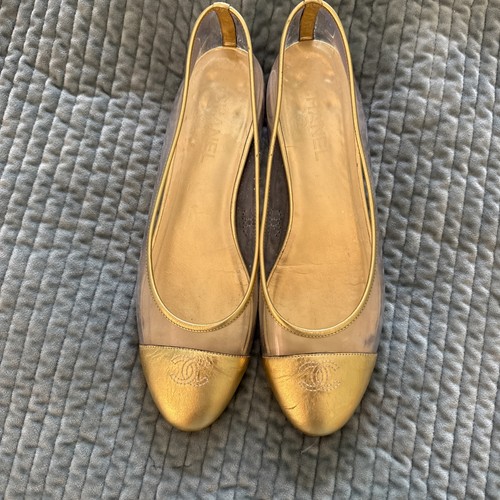 Chanel gold metallic - clear, pvc