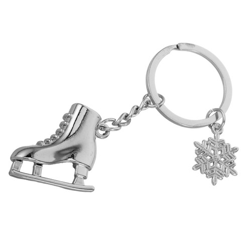 Ice skate keychain charm - ice,