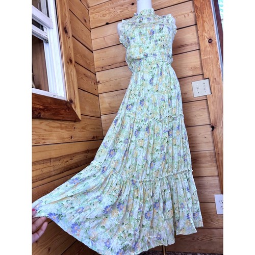 Tiered smocked maxi dress - smocked,