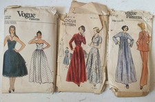 Vintage Vogue Sewing Patterns women's 8587, 6656, 8645