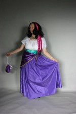 Ladies Esmeralda Fancy Dress Costume Hunchback Fairy Tale 12 Pantomime Gypsy