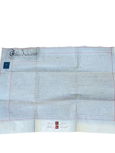 Antique victorian deed - antique, 1848