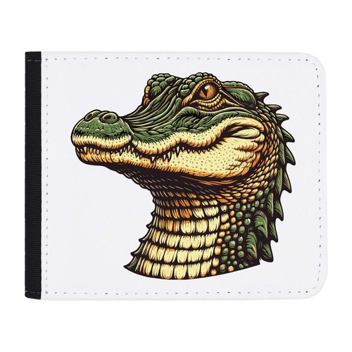 Alligator portrait wallet - 'alligator, portrait'