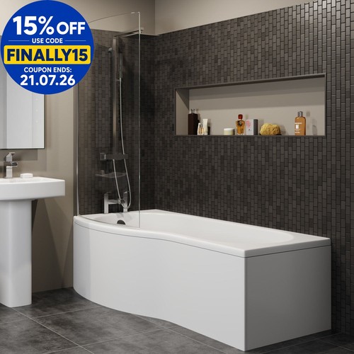 Bathroom shaped 1700mm - shaped,