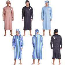 Mens Nightgowns Plaid Pajamas