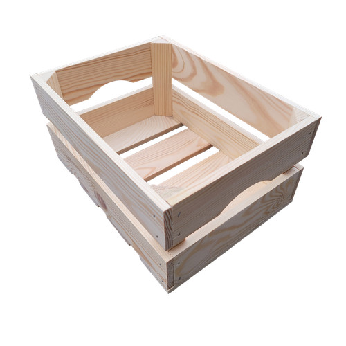 Wooden crate long made - wooden, cm