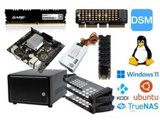 NAS Storage Server Mini PC, Quadcore Low TDP Cpu, 8GB DDR4 + accessories