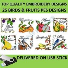 Birds & Fruit 25 PES designs