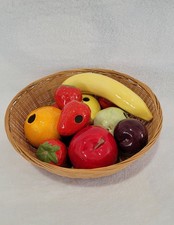 Vtg Faux Ceramic Fruit