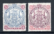 Rhodesia 1897 4d and 6d SG